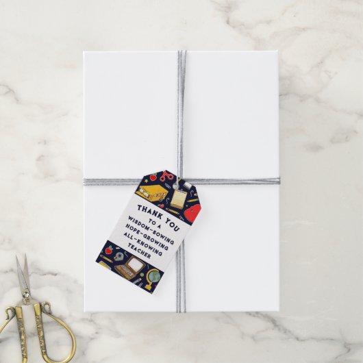 Leerlingenwaardering bedankt cadeau Labels Cadeaulabel (Met Touw)