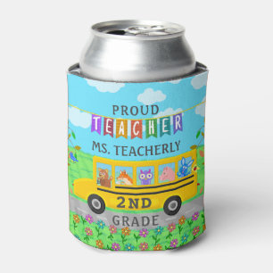 Leerlingenwaardering Bedankt Cute bus Animals Blikjeskoeler