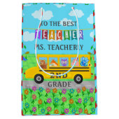 Leerlingenwaardering Bedankt | Cute bus Animals Medium Cadeauzakje (Voorkant)