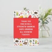 Leerlingenwaardering bedankt kaart (Staand voorkant)