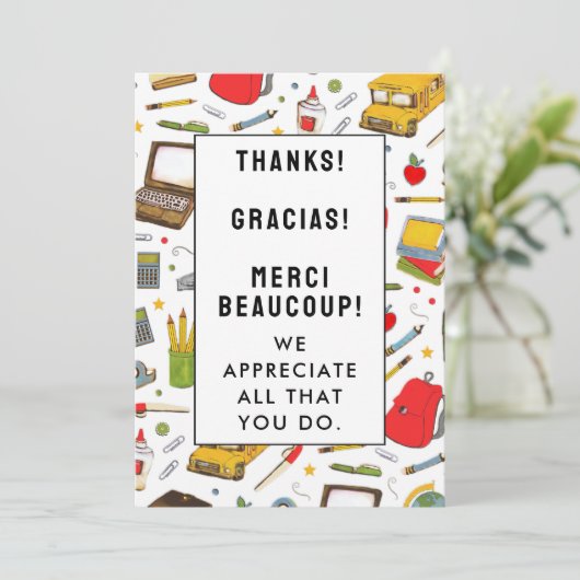 Leerlingenwaardering bedankt kaart (Staand voorkant)