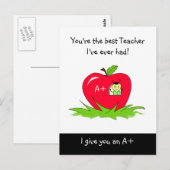 Leerlingenwaardering beste leerschool in Apple Briefkaart (Voorkant / Achterkant)