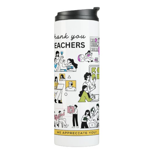 Leerlingenwaardering Dank u 2-toon thermisch T Thermosbeker (Gedraaid links)