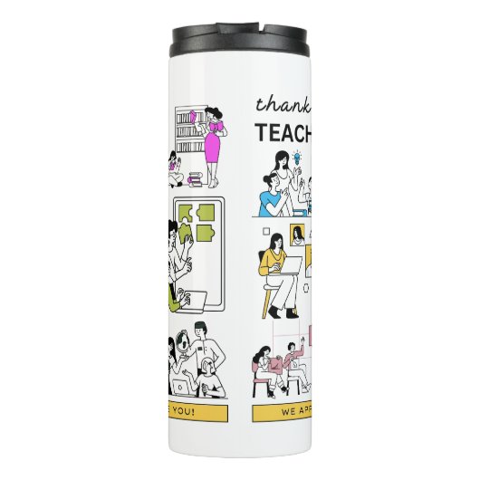Leerlingenwaardering Dank u 2-toon thermisch T Thermosbeker (Achterkant)