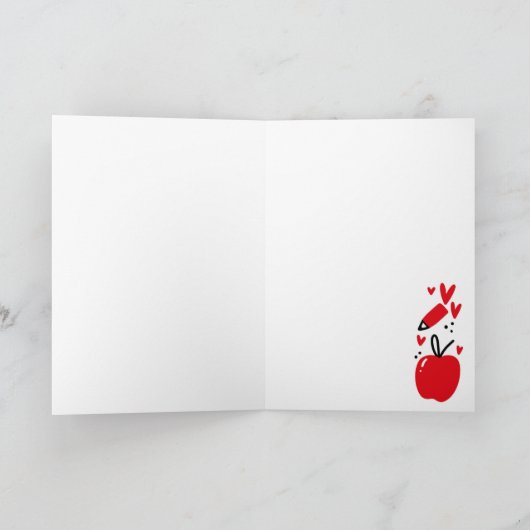 Leerlingenwaardering Dank u Kaart Aangepaste naam (Binnen)