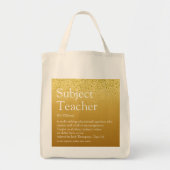 Leerlingenwaardering Definitie Gold Glitter Tote Bag (Voorkant)