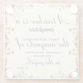 Leerlingenwaardering Een leraar is een kompas Glazen Onderzetter (Achterkant)