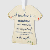 Leerlingenwaardering Een leraar is een kompas Ornament (voorkant)