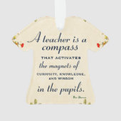 Leerlingenwaardering Een leraar is een kompas Ornament (achterkant)