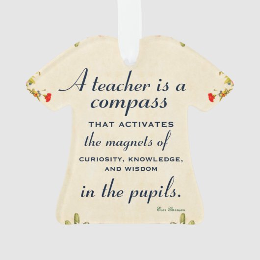 Leerlingenwaardering Een leraar is een kompas Ornament (achterkant)