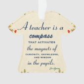 Leerlingenwaardering Een leraar is een kompas Ornament (voorkant)
