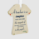Leerlingenwaardering Een leraar is een kompas Ornament (voorkant)