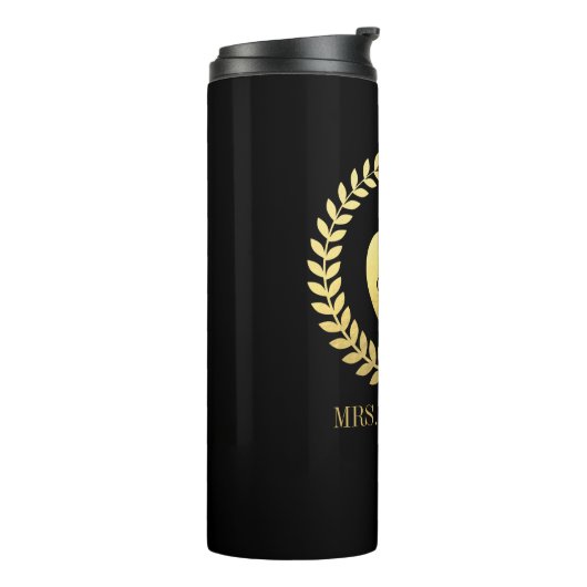 Leerlingenwaardering Faux Gold Foil Aangepaste naa Thermosbeker (Gedraaid links)