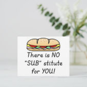 Leerlingenwaardering — Funny Sub Teacher Quote Briefkaart (Staand voorkant)