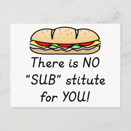 Leerlingenwaardering — Funny Sub Teacher Quote Briefkaart (Voorkant)