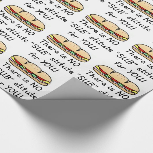 Leerlingenwaardering — Funny Sub Teacher Quote Cadeaupapier (Hoek)