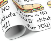 Leerlingenwaardering — Funny Sub Teacher Quote Cadeaupapier (Rol Hoek)