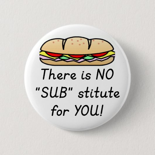 Leerlingenwaardering — Funny Sub Teacher Quote Ronde Button 5,7 Cm (Voorkant)