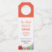 Leerlingenwaardering | Funny Wine Flessenhanger (Voorkant)