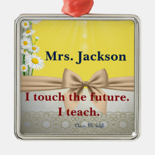 Leerlingenwaardering — Gift I touch the Future Metalen Ornament