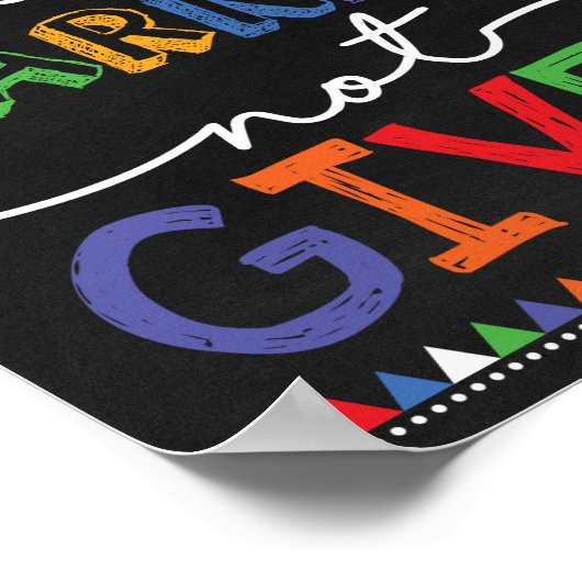 Leerlingenwaardering Gift Motivatie Quote Poster (Hoek)