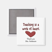 Leerlingenwaardering hartcadeau magneet (Voorkant / Achterkant)