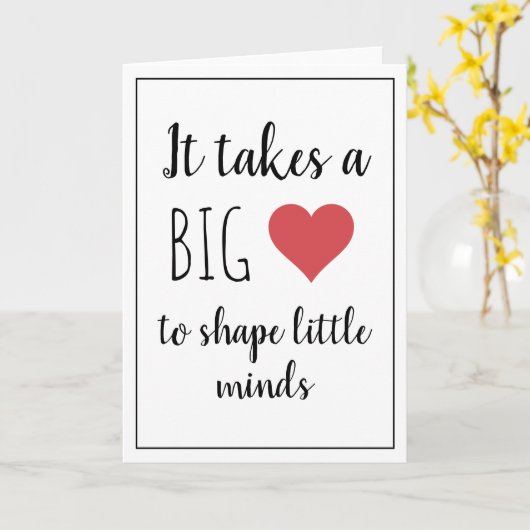 Leerlingenwaardering | Het vergt een groot hart Kaart (Gele Bloem)