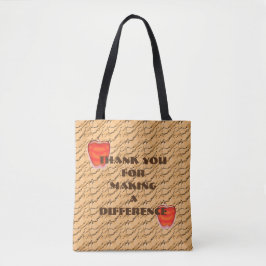 Leerlingenwaardering Je maakt verschil Dank je Tote Bag