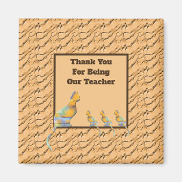 Leerlingenwaardering Kat Kittens Klasse Dank u Magneet