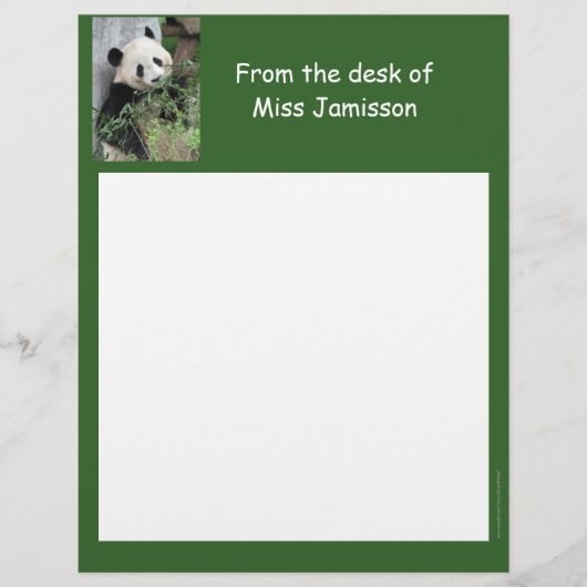 Leerlingenwaardering Letterhead Panda van bureau v (Voorkant)