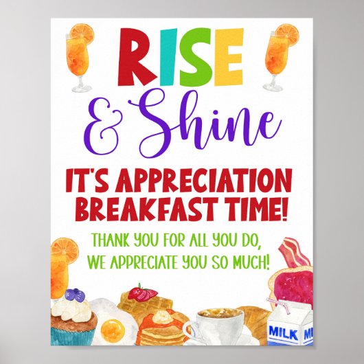 Leerlingenwaardering ontbijt poster (Voorkant)