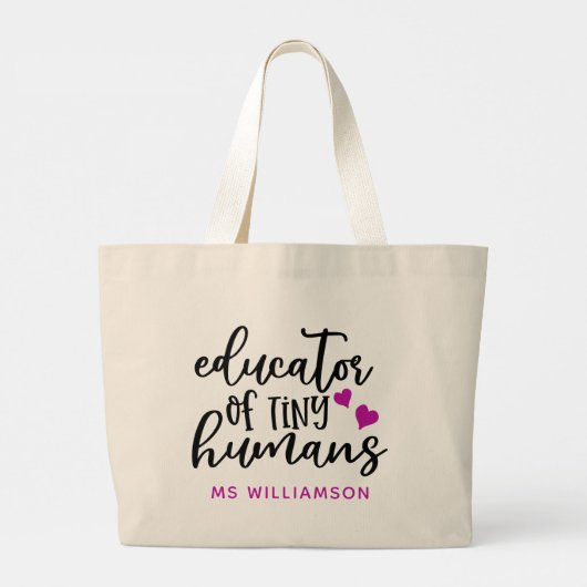 Leerlingenwaardering op maat Jumbo-Tas Grote Tote Bag (Achterkant)