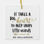 Leerlingenwaardering op persoonlijke kerstmis keramisch ornament (Voorkant)