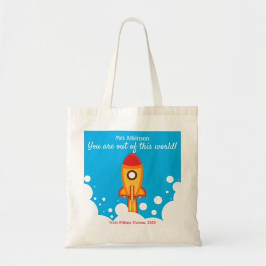Leerlingenwaardering op persoonlijke titel tote bag (Voorkant)