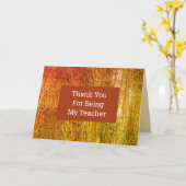 Leerlingenwaardering Oranje gele strook Dank u Kaart (Gele Bloem)