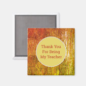 Leerlingenwaardering Oranje gele strook Dank u Magneet (Voorkant / Achterkant)