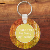 Leerlingenwaardering Oranje gele strook Dank u Sleutelhanger (Voorkant)