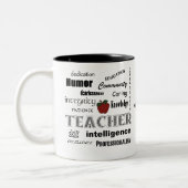 Leerlingenwaardering + rode appel tweekleurige koffiemok (Links)