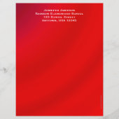 Leerlingenwaardering, rode gradiënt op maat persoonlijk briefhoofd (Voorkant)