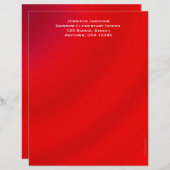 Leerlingenwaardering, rode gradiënt op maat persoonlijk briefhoofd (Voorkant / Achterkant)