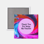 Leerlingenwaardering Tie Dye Classroom Hartelijk d Magneet (Voorkant / Achterkant)