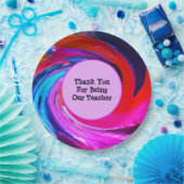 Leerlingenwaardering Tie Dye Classroom Hartelijk d Papieren Bordje (Feest)