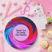 Leerlingenwaardering Tie Dye Classroom Hartelijk d Papieren Bordje (Feest)