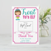 Leerlingenwaardering Treat Yo'sELF GiftCard Holder (Staand voorkant)