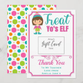 Leerlingenwaardering Treat Yo'sELF GiftCard Holder (Voorkant / Achterkant)