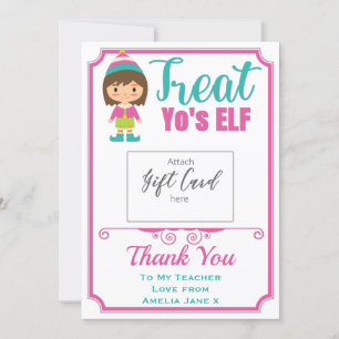 Leerlingenwaardering Treat Yo'sELF GiftCard Holder