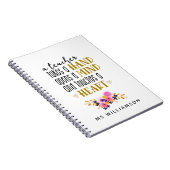 Leerlingenwaardering Typografie Gepersonaliseerd Notitieboek (Rechterzijde)