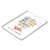 Leerlingenwaardering Typografie Gepersonaliseerd Notitieboek (Linkerzijde)