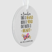 Leerlingenwaardering Typografie Gepersonaliseerd Ornament (voorkant)