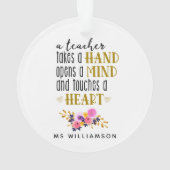 Leerlingenwaardering Typografie Gepersonaliseerd Ornament (achterkant)